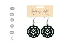 Earrings Template SVG Product Image 1