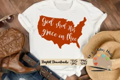 God Shed His Grace on Thee Christian American flag July 4th Product Image 1