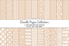 Neutral Doodle Seamless Digital Papers Product Image 1