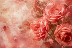 Pink Rose Floral Background Wallpaper Product Image 1
