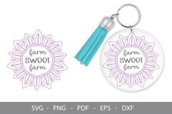 Farm Sweet Farm Keychain SVG Design Product Image 1