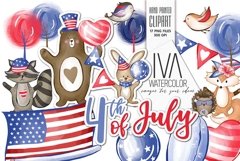 4th of July Clipart, Independence Day Product Image 1