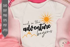 And So The Adventure Begins Svg. Newborn Baby Svg. Baby Bib. Product Image 2