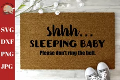 Sleeping Baby Don't Ring Door Bell Doormat svg DIY Product Image 1
