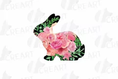 Floral rabbit family, sister, brother,papa and mama bunny Product Image 13