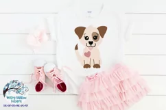 Cute Dog SVG | Layered Puppy with Heart SVG Cut File Product Image 2
