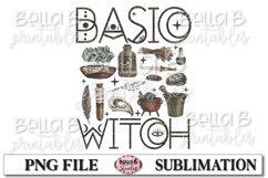 Basic Witch Sublimation Design, Vintage, Retro Halloween Product Image 2