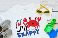 I'm a little snappy crab | Summer crab SVG Product Image 2