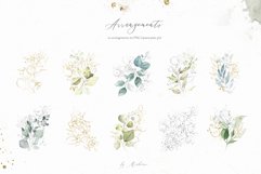 Watercolor spring greenery leaves Product Image 8