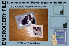 Cat Silhouette Picture Frames - 4 x 4 and 5 x 7 Hoops Product Image 1