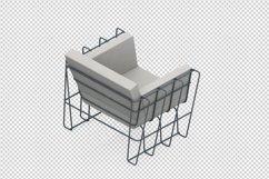 Isometric Arm Chair 3D isolated render Product Image 1