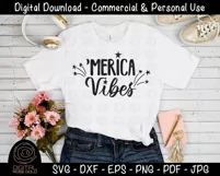 'Merica Vibes- July 4th SVG, Summer America US Fireworks SVG Product Image 2