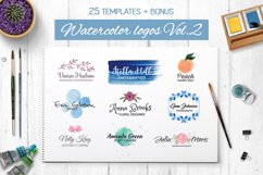Watercolor logo templates V.2 Product Image 1