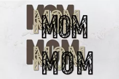 MOM SVG, 3D Layered Geometric Monogram sign, SVG files Product Image 3