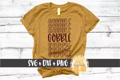Gobble - Thanksgiving Mirror Word SVG PNG DXF Cut Files Product Image 1