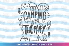 Camping svg Camping is my Therapy Camping elements Product Image 2