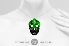 Sugar Skull Jewelry, Earring SVG, Cut file, Day of Dead Product Image 4