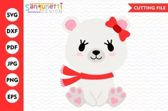 Polar Bear SVG, polar bear clipart, Winter svg, Christmas Product Image 1