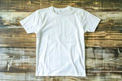 White T-Shirt Flat Lay Product Image 1