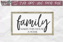 Family Makes This House A Home SVG File, Family SVG File Product Image 1