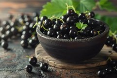 Black currant berries. Generate Ai Product Image 1