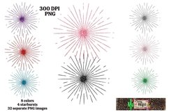 Starburst Glitter Dye Sublimation PNG Elements Bundle Product Image 5