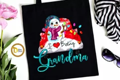 I Love Being Grandma | Cute Christmas Sublimation PNG Product Image 2
