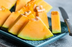 Organic melon slice on a plate served Product Image 1
