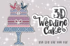 3D Wedding Cake Valentines svg Love 3D Valentine Layered Product Image 1