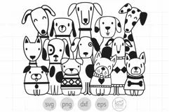Many Dogs SVG Cut File for Cricut, Dog Clipart Product Image 1