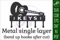 Acoustic guitar Key holder designs for wood and metal Product Image 5