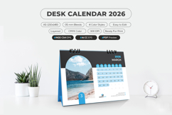 Editable A5 Desk Calendar Template 2026