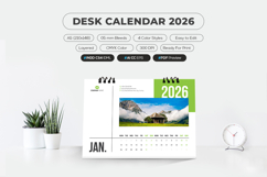 Printable A5 Desk Calendar 2026