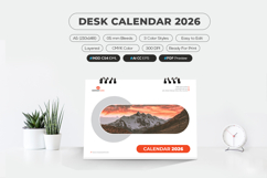 Aesthetic 2026 desk calendar for office or home