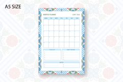 Folk Flower Monthly Planner Template for June 2026 Product Image 2