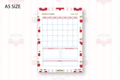 Cherry Monthly Planner Template for June 2026 Product Image 2