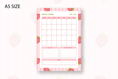 Strawberry Monthly Planner Template for June 2026 Product Image 2
