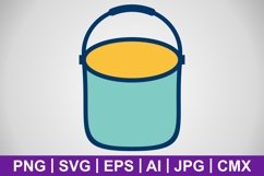 Vector Pail Icon Product Image 1
