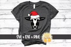 Christmas Cow - Christmas SVG Files - Santa Cow Product Image 1
