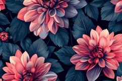 Pink and Blue Flowers Background Wallpaper Product Image 1