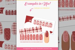 Nail wrap clipart, beauty glamor nails, nail art, fake nails Product Image 2