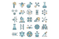 Chemistry lab icon set, outline style Product Image 1