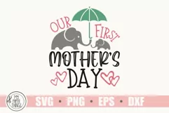 Our first mother's day svg, Mommy and me svg Product Image 3