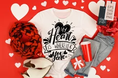 My Heart Is Wherever You Are Lettering Quotes Product Image 3