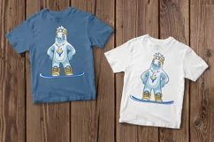 Yeti png Snowboarder t shirt Snowboarding shirt Bigfoot png Product Image 2