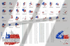 Glitter artistic shapes in colors of American flag Product Image 2