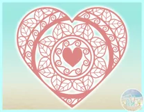 Valentines SVG | Heart Mandala Zentangle SVG Product Image 2