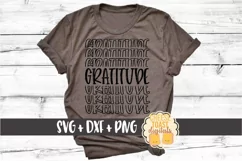 Gratitude - Thanksgiving Mirror Word SVG PNG DXF Cut Files Product Image 1