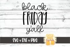 Black Friday Y'all - Christmas Shopping SVG PNG DXF Cut File Product Image 2