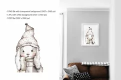 Bunny. Watercolor baby animals. Sublimation designs Product Image 2